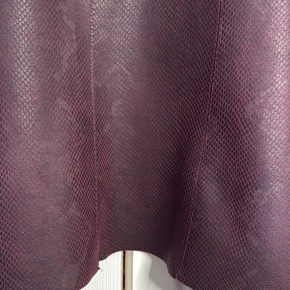 Catherine Malndrino Burgundy faux leather Jacket size 2x - Picture 7 of 10